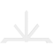 Ekena Millwork Vanguard Architectural Grade PVC Gable Bracket, 108"W x 67 1/2"H x 4"D x 6"F, 15/12 Pitch GBP108X68X0406VAN00 - alternate 4